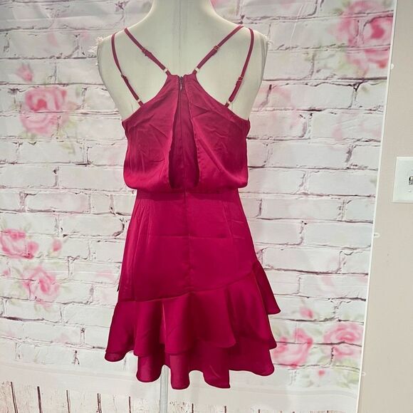 Lulu's Burgundy Mini Dress - Picture 7 of 12